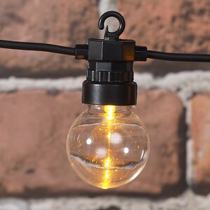 Гирлянда из лампочек, 20 ламп, экстра теплые белые LED, 9.5 м, черный ПВХ, соединяемая Kaemingk фото 6