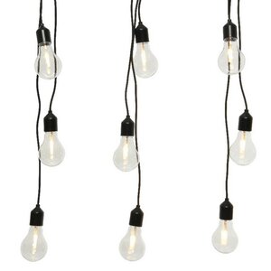 Гирлянда из лампочек Грозди в стиле Лофт, 12 теплых белых ламп, 3 м, черный ПВХ, соединяемая, IP44 Kaemingk фото 3