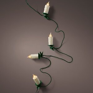 Гирлянда Свечи Мартайн, 30 свечей на клипсах, 11.6 м, зеленый ПВХ, IP20 Kaemingk фото 3