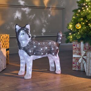 Акриловая фигура Хаски 49 см, 80 LED ламп, IP44 Kaemingk фото 6