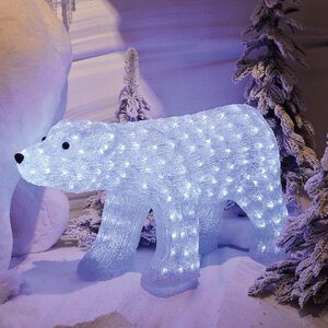 Светодиодная фигура Медведь из Арктик Виллидж 61*33 см, 50 LED ламп, IP44