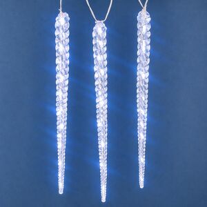 Светодиодные Сосульки Арктика 3*40 см, холодное белое свечение с мерцанием, IP44