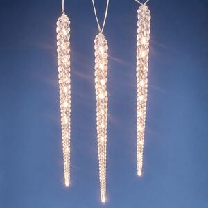 Светодиодные Сосульки Арктика 3*40 см, теплое белое свечение, IP44
