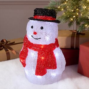 Светящаяся фигура Снеговик Аймо - Snowy Friends 25 см, 20 LED ламп, на батарейках, IP20