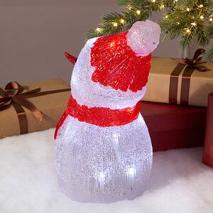 Светящаяся фигура Снеговик Генрих - Snowy Friends 25 см, 20 LED ламп, на батарейках, IP20 Kaemingk фото 7