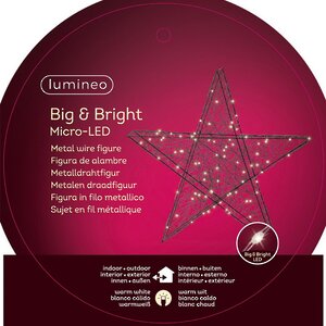 Светящаяся звезда Gold Coast - Star 60 см, 80 теплых белых Big&Bright LED ламп, IP44 Kaemingk фото 3