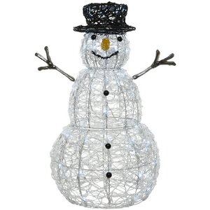 Светящаяся фигура Снеговик Mr Snowman 60 см, 80 LED ламп с мерцанием, IP44 Kaemingk фото 2