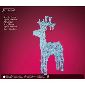 Светящийся олень Wonder Deer 88 см, 80 разноцветных RGB LED ламп, IP44 Kaemingk фото 1