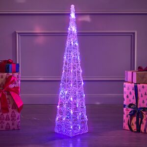 Светящаяся фигура Елка Cone Light 90 см, 50 разноцветных RGB LED ламп, IP44