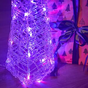 Светящаяся фигура Елка Cone Light 90 см, 50 разноцветных RGB LED ламп, IP44 Kaemingk фото 2