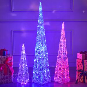 Светящаяся фигура Елка Cone Light, разноцветных RGB LED ламп, IP44