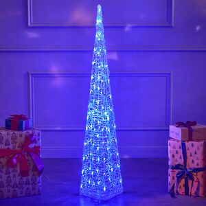 Светящаяся фигура Елка Конус 120 см, 80 разноцветных RGB LED ламп, IP44 Kaemingk (Кейминг) фото 5