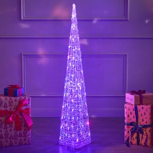 Светящаяся фигура Елка Cone Light 120 см, 80 разноцветных RGB LED ламп, IP44