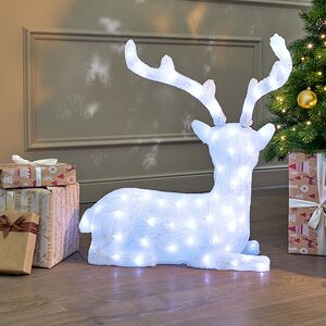 Светодиодный олень Стэнли на отдыхе 64 см, 100 теплых/холодных белых LED ламп, IP44 Kaemingk фото 6