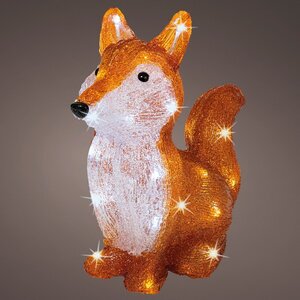 Светящаяся фигура Лис Снорри 28 см, 30 холодных белых LED ламп, на батарейках, IP44 Kaemingk фото 3