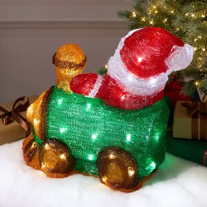 Светящаяся фигура Санта Клаус - Christmas Train 39 см, 50 LED ламп, IP44 Kaemingk фото 7