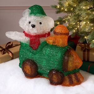 Светящаяся фигура Медведь Вернер - Christmas Train 36 см, 50 LED ламп, IP44 Kaemingk фото 7