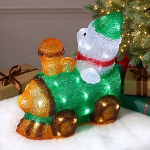 Светящаяся фигура Медведь Вернер - Christmas Train 36 см, 50 LED ламп, IP44 Kaemingk фото 5
