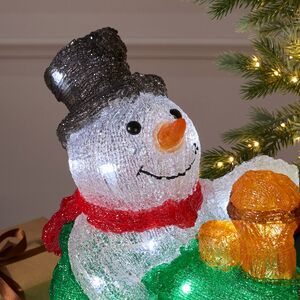 Светящаяся фигура Снеговик Ганс - Christmas Train 40 см, 50 LED ламп, IP44 Kaemingk фото 2