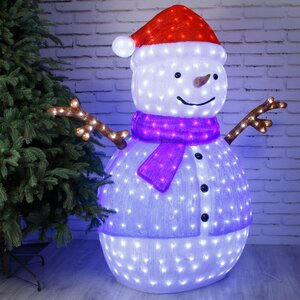 Светящаяся фигура Снеговик Сэр Сноу 133 см, 500 LED ламп, IP44