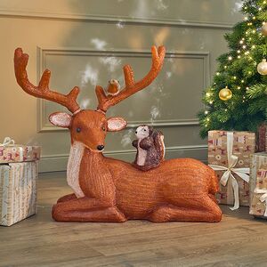 Светодиодная фигура Лесные Друзья 66 см, 140 холодных белых LED ламп, таймер, IP44 Kaemingk фото 7