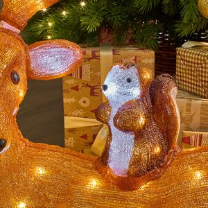 Светодиодная фигура Лесные Друзья 66 см, 140 холодных белых LED ламп, таймер, IP44 Kaemingk фото 6