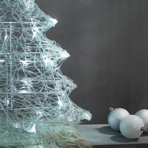 Светящаяся фигура Елка Christmas Lace 74 см, 70 холодных белых LED ламп с мерцанием, IP44 Kaemingk фото 4