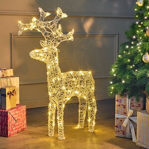 Светодиодный олень Бауэр 89 см, 80 теплых белых LED ламп, IP44 Kaemingk фото 3