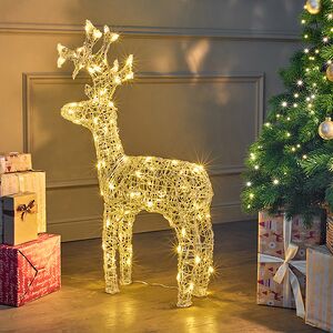 Светодиодный олень Бауэр 89 см, 80 теплых белых LED ламп, IP44 Kaemingk фото 5