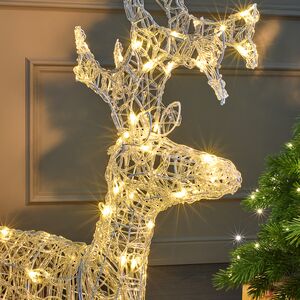 Светодиодный олень Бауэр 89 см, 80 теплых белых LED ламп, IP44 Kaemingk фото 2