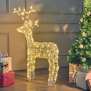 Светодиодный олень Бауэр 116 см, 120 теплых белых LED ламп, IP44 Kaemingk фото 5