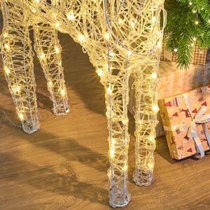 Светодиодный олень Бауэр 116 см, 120 теплых белых LED ламп, IP44 Kaemingk фото 4