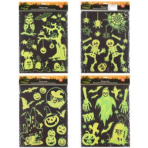 Набор светящихся наклеек на Хэллоуин Crazy Magic Spell 38*30 см, 4 шт