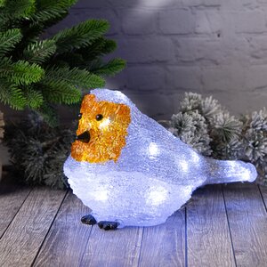 Светящаяся фигура Малиновка 21 см на батарейках, 20 LED ламп, IP44