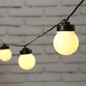 Гирлянда из лампочек Мона 20 ламп, теплые белые LED, 9.5 м, черный ПВХ, IP44 Kaemingk фото 2