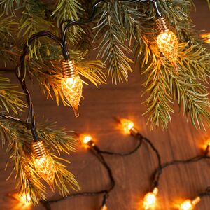 Светодиодная гирлянда Vintage Lights 24 м, 240 теплых белых LED ламп, зеленый ПВХ, контроллер, таймер, IP20 Kaemingk фото 2