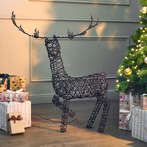 Светящийся олень Гэвин 99 см, 300 теплых белых LED ламп, IP44 Kaemingk фото 5