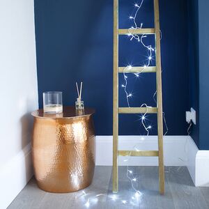 Светодиодная гирлянда Объемная 6 м, 80 холодных белых LED ламп, белый ПВХ, контроллер