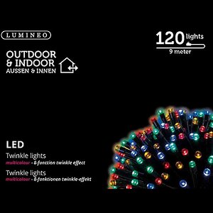 Светодиодная гирлянда нить Объемная 120 разноцветных LED ламп 9 м, черный ПВХ, контроллер, IP44 Kaemingk (Кейминг) фото 5