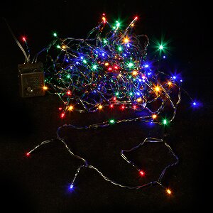 Светодиодная гирлянда нить Объемная 120 разноцветных LED ламп 9 м, черный ПВХ, контроллер, IP44 Kaemingk (Кейминг) фото 3
