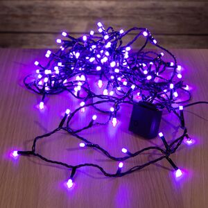 Светодиодная гирлянда нить Объемная 180 разноцветных RGB LED ламп 13.5 м, черный ПВХ, таймер, IP44 Kaemingk фото 3