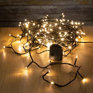 Светодиодная гирлянда нить Объемная 180 теплых белых/разноцветных LED ламп 13.5 м, черный ПВХ, контроллер, таймер, IP44 Kaemingk (Кейминг) фото 5