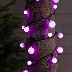 Светодиодная гирлянда Вишенки 9 м, 120 RGB разноцветных LED, черный ПВХ, IP44