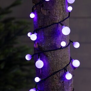 Светодиодная гирлянда Вишенки 9 м, 120 RGB разноцветных LED, черный ПВХ, IP44 Kaemingk фото 5
