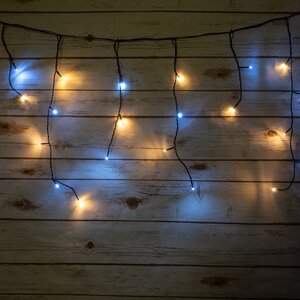 Светодиодная гирлянда Бахрома 7.5*0.5 м, 175 теплых/холодных белых LED ламп, контроллер, черный ПВХ, IP44 Kaemingk (Кейминг) фото 3