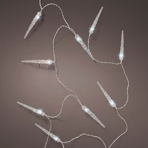 Гирлянда Сосульки Ice earrings 4.6 м, 24 холодных белых LED ламп, контроллер, таймер, прозрачный ПВХ, IP44