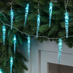 Гирлянда Сосульки Ice earrings 4.6 м, 24 синих LED ламп, контроллер, таймер, прозрачный ПВХ, IP44