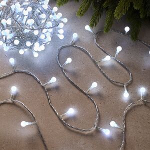 Светодиодная гирлянда Cherry Design 13.5 м, 180 холодных белых LED ламп, прозрачный ПВХ, пульт управления, контроллер, IP44