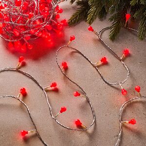 Светодиодная гирлянда Cherry Design 13.5 м, 180 красных LED ламп, прозрачный ПВХ, пульт управления, контроллер, IP44