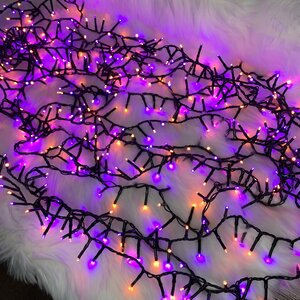 Светодиодная гирлянда нить Lumineo Snake - Juicy 16 м, 750 оранжевых/фиолетовых LED ламп, черный ПВХ, контроллер, таймер, IP44 Kaemingk фото 3